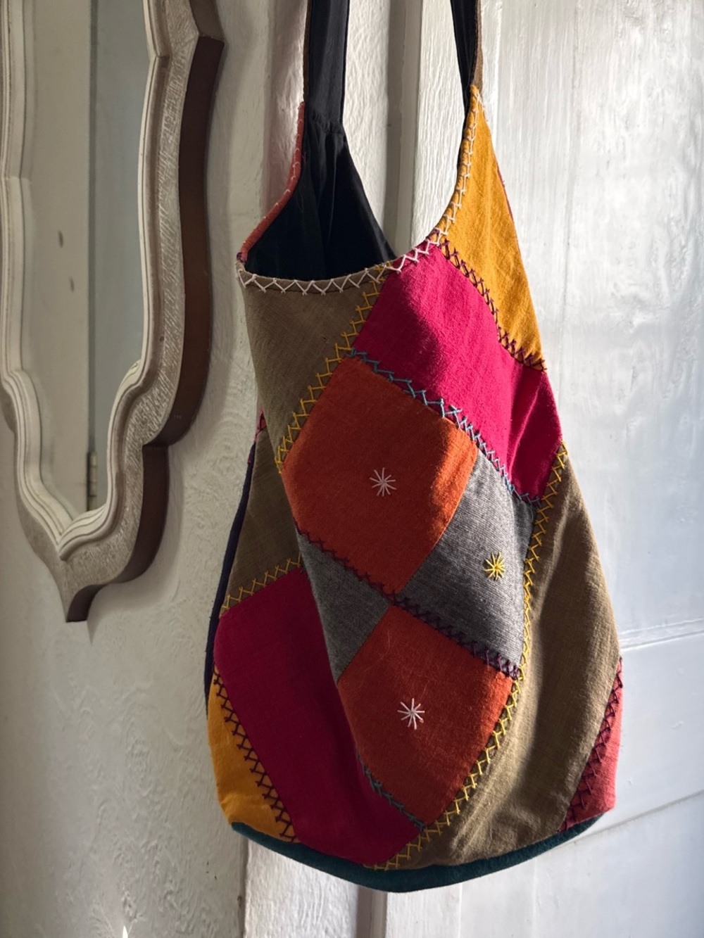 Free People Purple Multi Patchwork Hobo Shoulder Bag - Picture 8 of 8